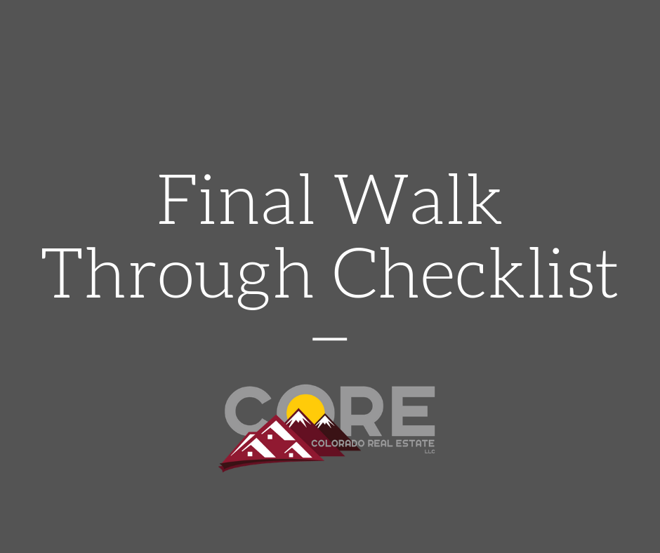 Final Walk Through Checklist